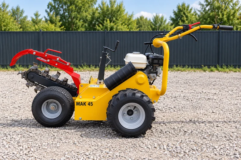 MAK 45 önjáró láncos árokásó Honda GX200 benzinmotorral